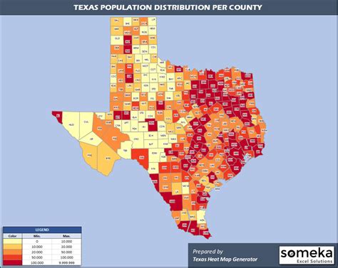 texas counties by population.